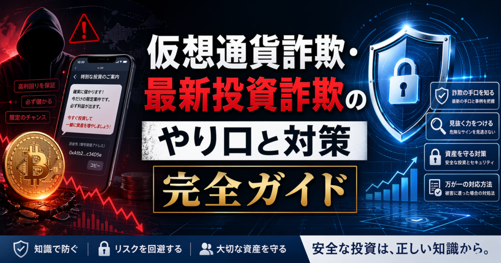 仮想通貨詐欺・最新投資詐欺のやり口と対策完全ガイド