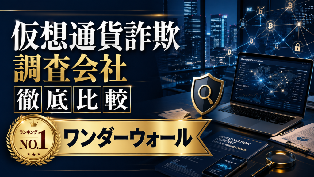 仮想通貨詐欺調査会社を徹底比較｜ランキングNO.1ワンダーウォール　