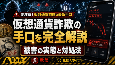 仮想通貨詐欺の手口を完全解説｜被害の実態と対処法