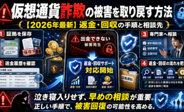 仮想通貨で出金拒否・追加入金を要求された｜詐欺の手口と今すぐできる対処法【2026年】