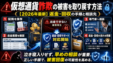 仮想通貨で出金拒否・追加入金を要求された｜詐欺の手口と今すぐできる対処法【2026年】