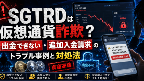 SGTRDは仮想通貨詐欺？出金できない・追加入金請求のトラブル事例と対処法