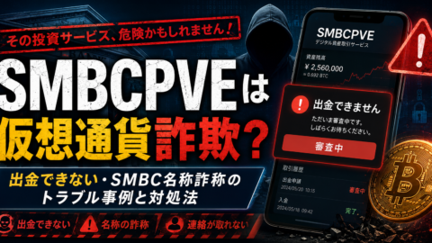 SMBCPVEは仮想通貨詐欺？出金できない・SMBC名称詐称のトラブル事例と対処法