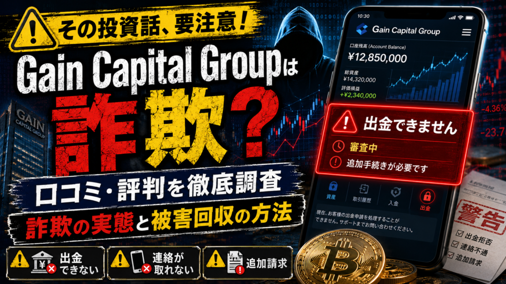 Gain Capital Groupの口コミ・評判を徹底調査｜詐欺の実態と被害回収の方法