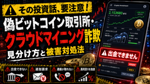 偽ビットコイン取引所・クラウドマイニング詐欺の見分け方と被害対処法