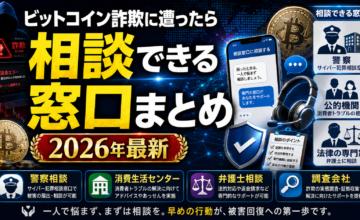 ビットコイン詐欺に遭ったら相談できる窓口まとめ【2026年最新】