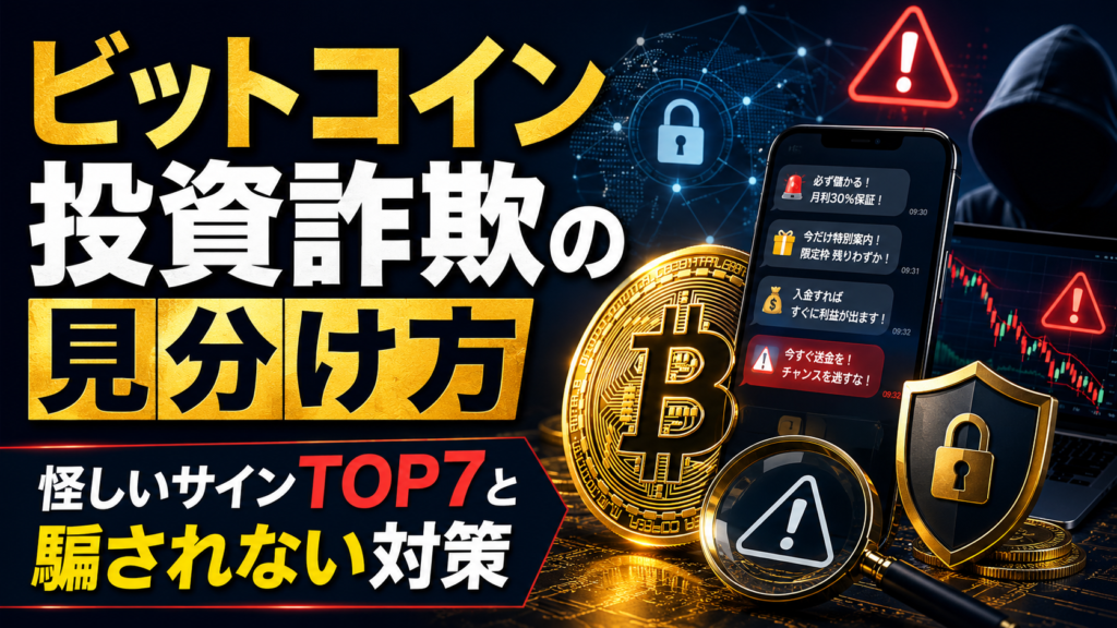 ビットコイン投資詐欺の見分け方｜怪しいサインTOP7と騙されない対策
