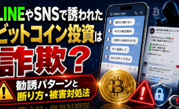 LINEやSNSで誘われたビットコイン投資は詐欺？勧誘パターンと断り方・被害対処法