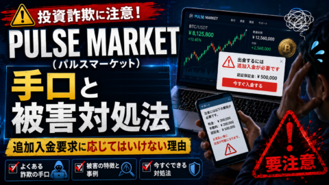 PULSE MARKET（パルスマーケット）の手口と被害対処法｜追加入金要求に応じてはいけない理由
