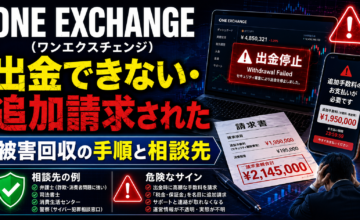 ONE EXCHANGE（ワンエクスチェンジ）で出金できない・追加請求された｜被害回収の手順と相談先
