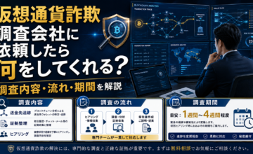 仮想通貨詐欺調査会社に依頼したら何をしてくれる？調査内容・流れ・期間を解説