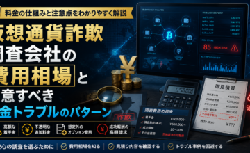 仮想通貨詐欺調査会社の費用相場と注意すべき料金トラブルのパターン