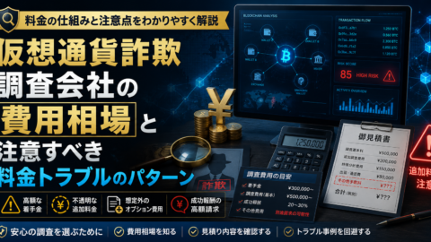 仮想通貨詐欺調査会社の費用相場と注意すべき料金トラブルのパターン
