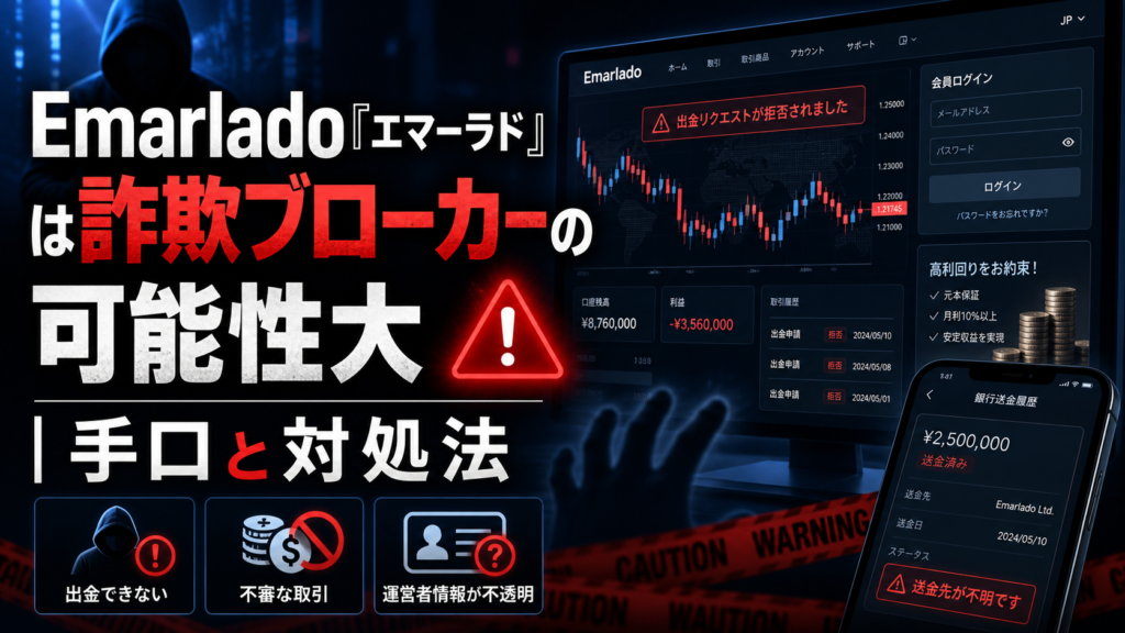 Emarlado「エマーラド」は詐欺ブローカーの可能性大｜手口と対処法