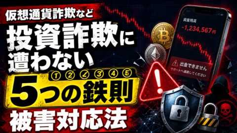 仮想通貨詐欺など投資詐欺に遭わない5つの鉄則と被害対応法