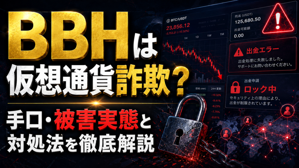 BBHは仮想通貨詐欺？手口・被害実態と対処法を徹底解説